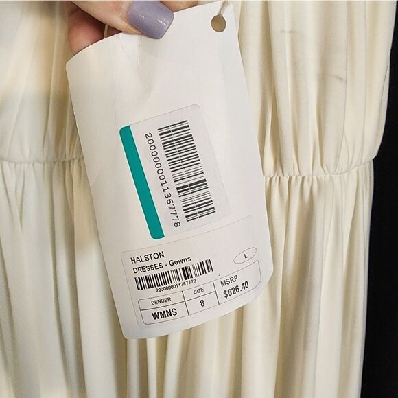 NWT Halston Michaela Shirred Gown STUNNING - Picture 9 of 10